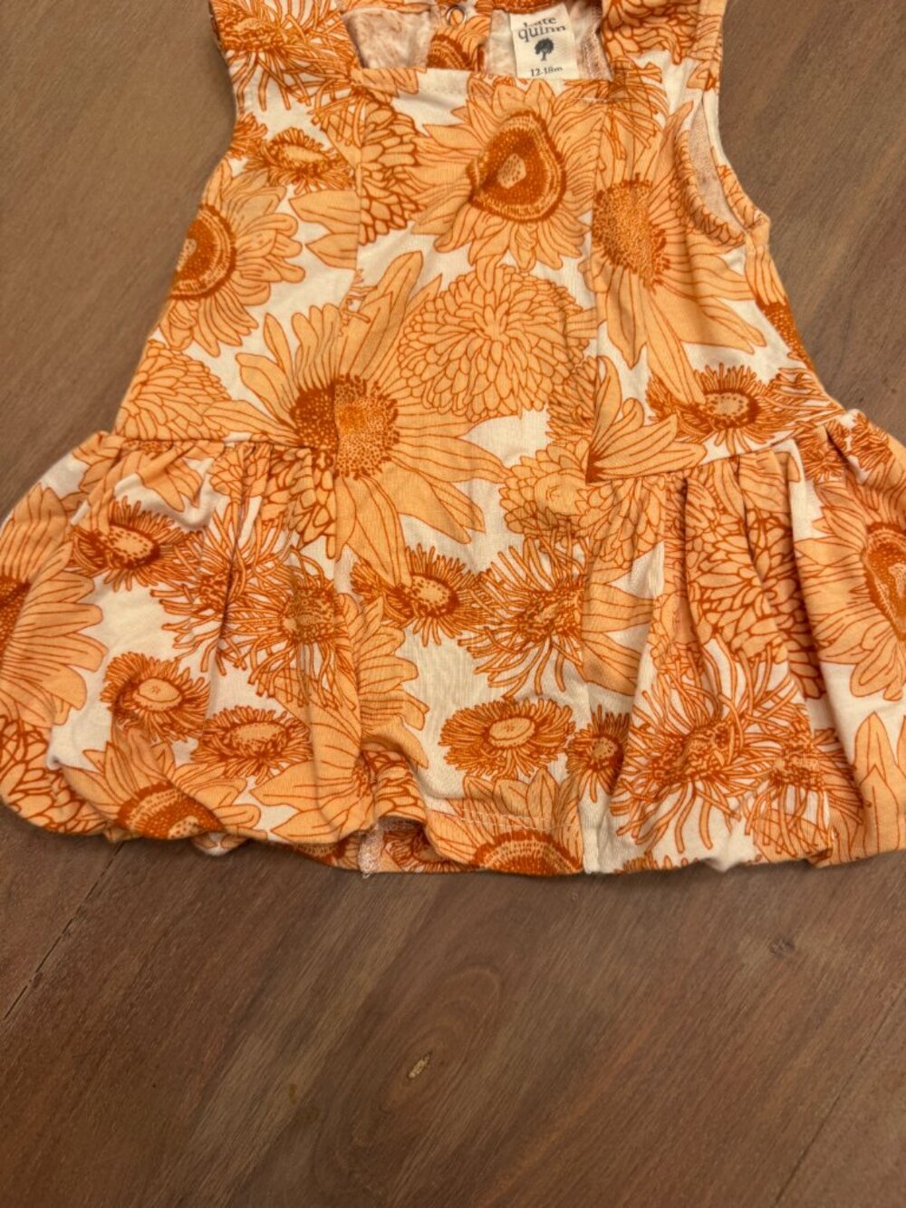 Kate Quinn Organic Sunflower Bubble Dress Marigold 12-18M - Picture 4 of 6